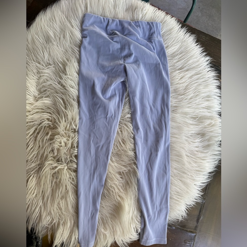 Athleta Girl Lavender Ribbed leggings size XXL/16